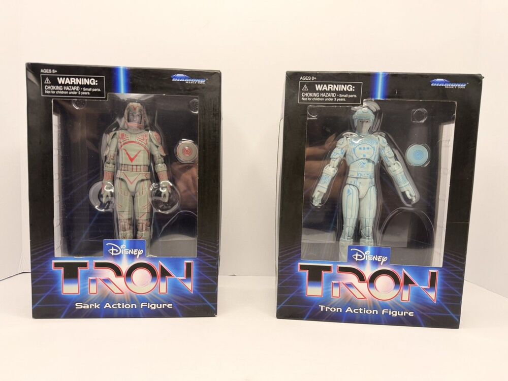 2 Pack Tron & Sark Disney Diamond Select 7" Action Figure New & Sealed